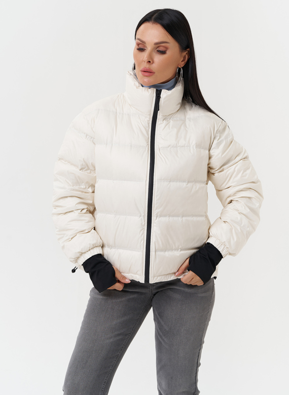 Двойная утепленная куртка с капюшоном