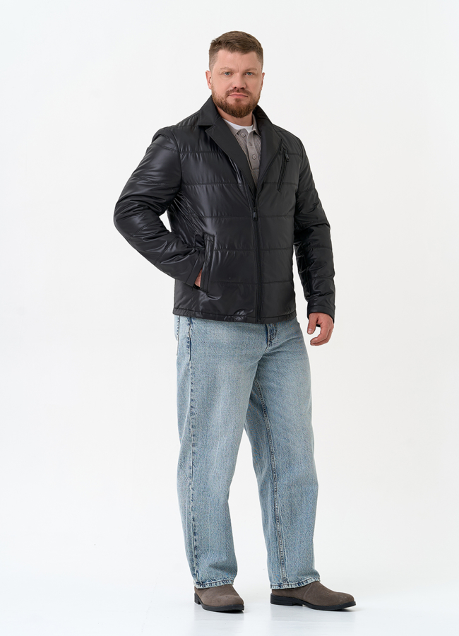 Мужская куртка черного цвета модель № 32544 универмаг малина