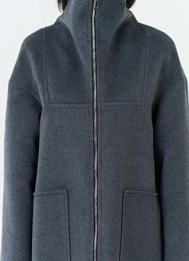 Женское длинное пальто с воротником стойкой модель № 32573 универмаг малина