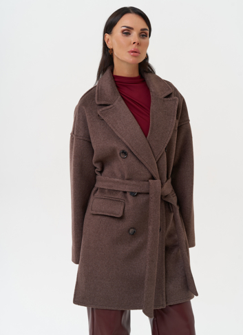 Двубортное женское пальто