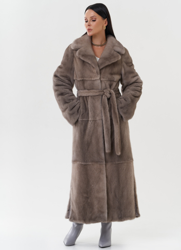 Длинная шуба из скандинавской норки