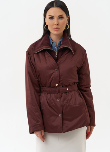 Женская утепленная куртка с поясом