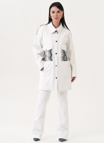 Жакет-рубашка с анималистичными вставками