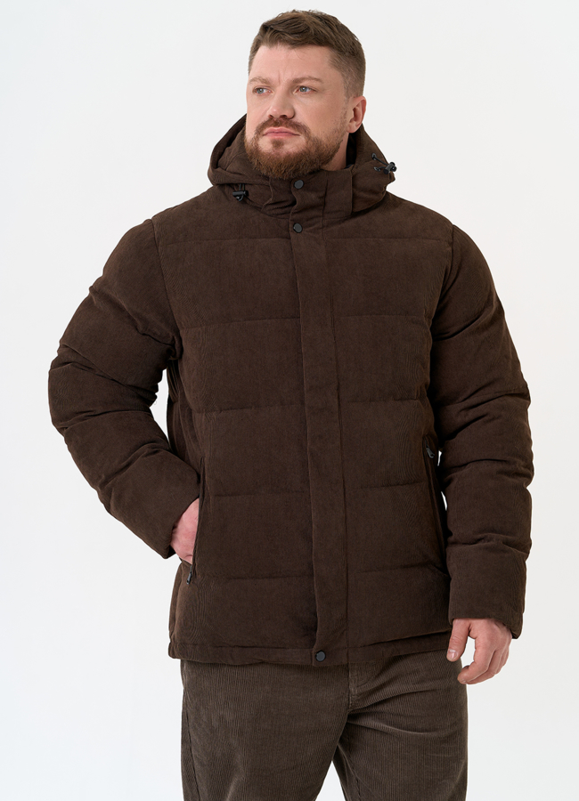 Мужской вельветовый пуховик модель № 31468 универмаг малина