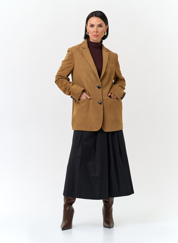 Жакет из натуральной замши