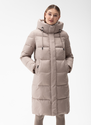 Женский пуховик с капюшоном 