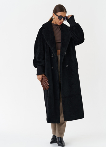 Пальто из шерсти с английским воротником