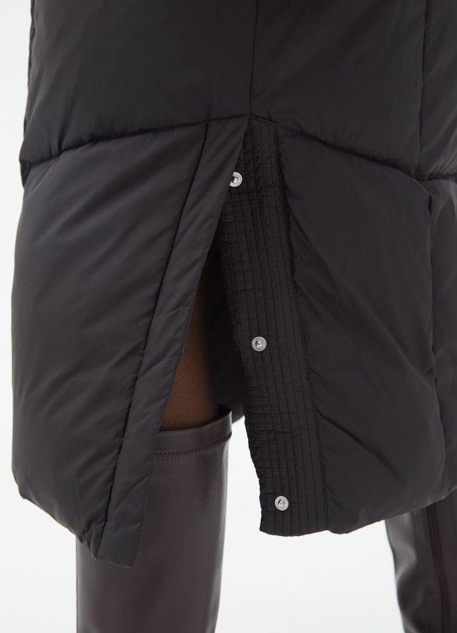 Женский пуховик с капюшоном и поясом модель № 31123 универмаг малина