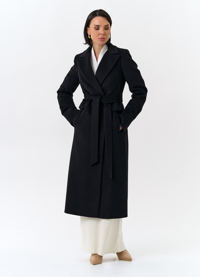 Женское пальто с поясом модель № 32513 в рассрочку