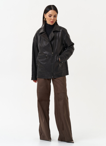 Женская косуха оверсайз черного цвета