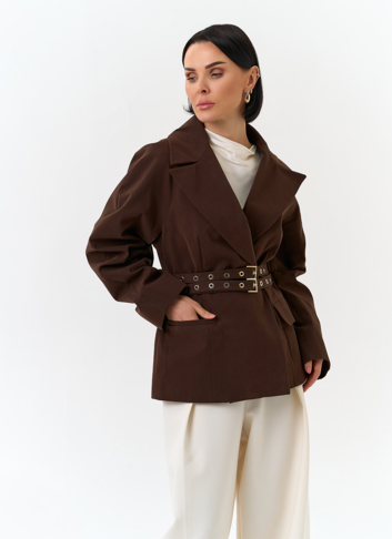 Женская куртка с объемными рукавами