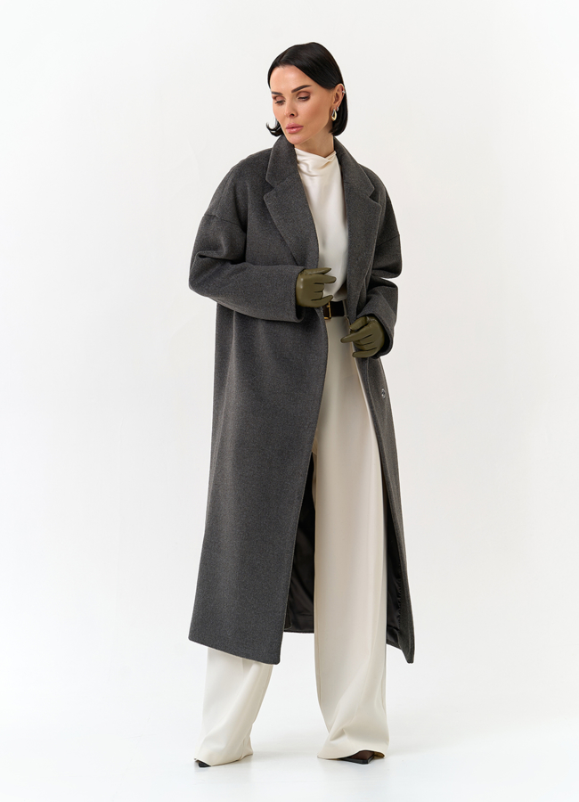 Женское пальто с английским воротником модель № 32850 универмаг малина