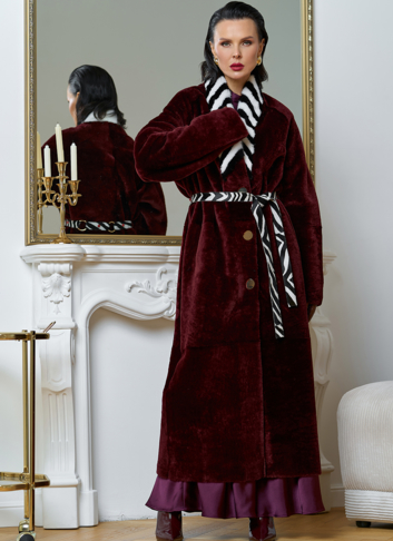 Двусторонняя женская дубленка из овчины SATINO