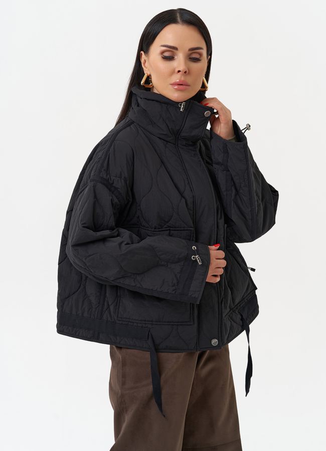 Короткая куртка с воротником стойкой модель № 30049 универмаг малина