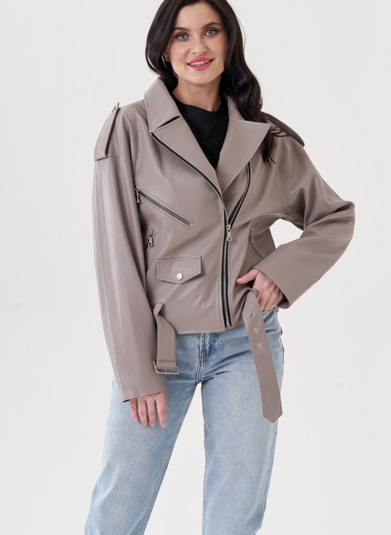 Женская куртка косуха из эко кожи 
