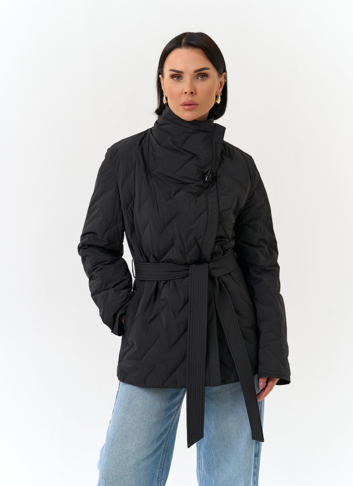 Женская куртка с поясом 