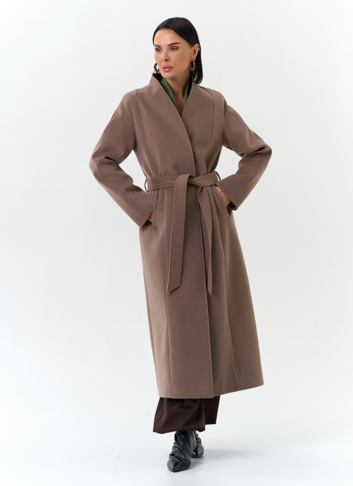 Женское пальто с поясом